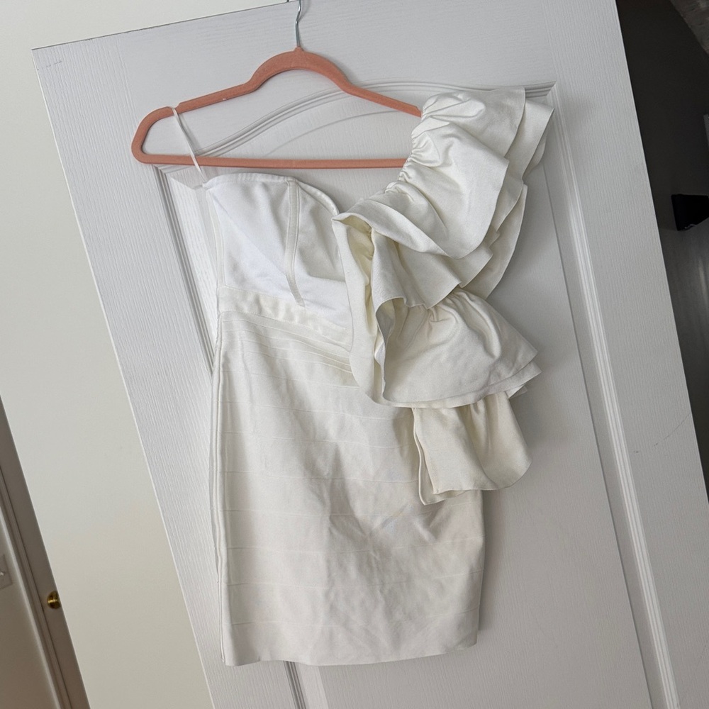 Fashion Nova One Shoulder White Dress